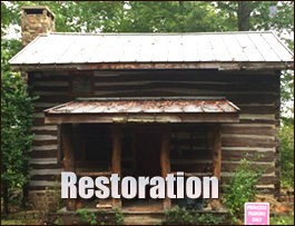 Historic Log Cabin Restoration  Pine Level, North Carolina